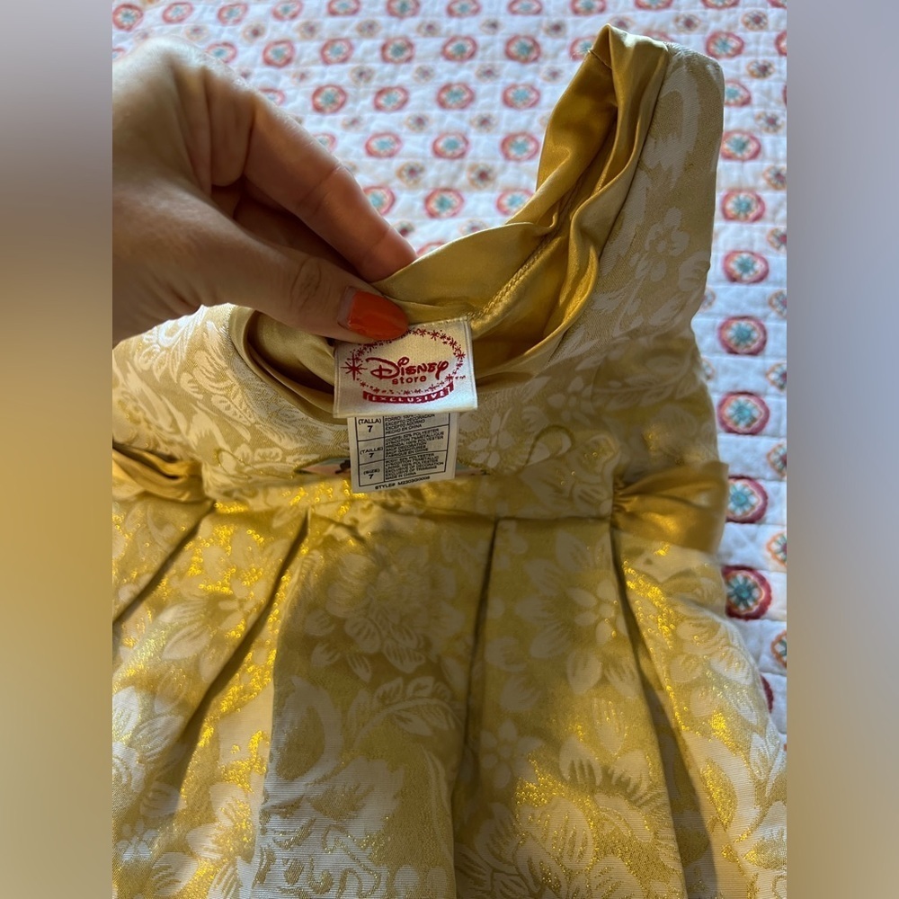 EUC Y2K 2000s Disney Store Official Girl’s Youth Metallic Gold size 7 - Picture 4 of 7